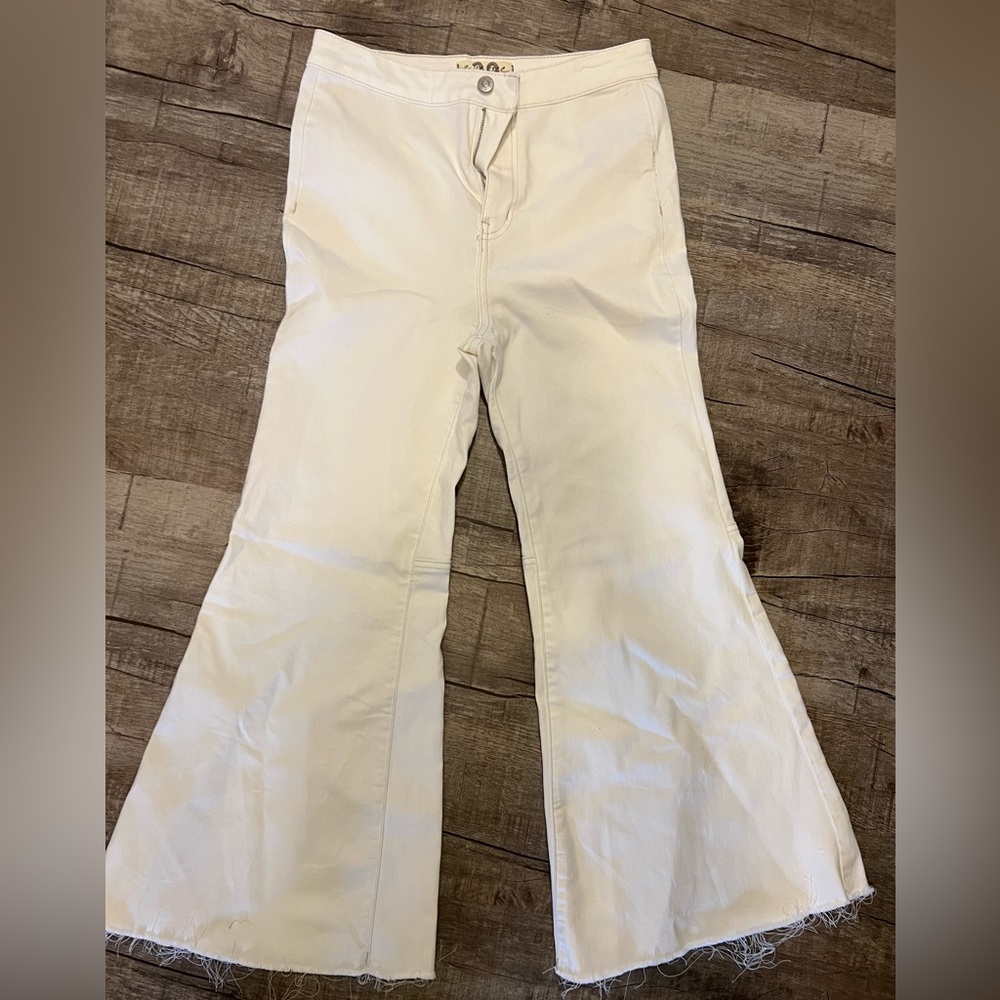 We the Free white denim flare